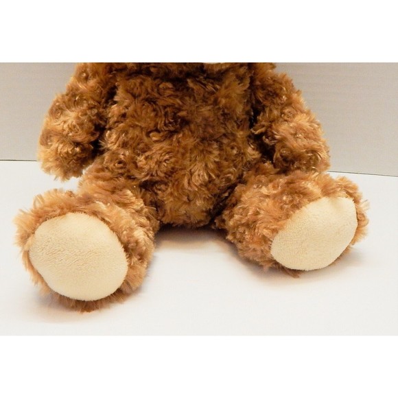 Kellytoy Golden Brown Teddy Bear Plush Stuffed Red Nose Mouth 10" Tall Seated - Picture 6 of 9